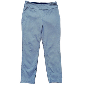 SC & Co Blue and White Cropped Ankle Pants with Elastic Waistband Women’s 10